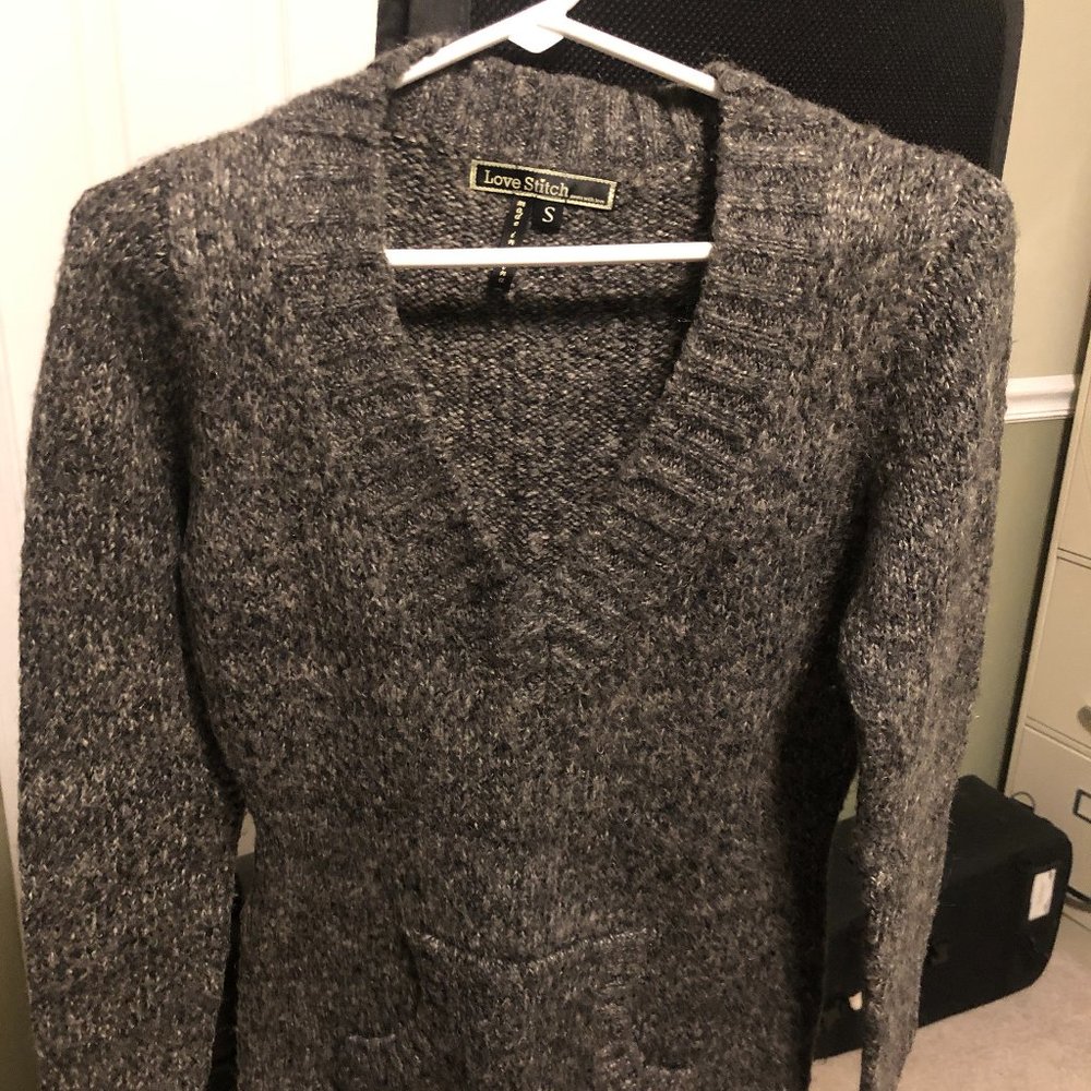 Grey v-neck sweater